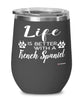 Funny French Spaniel Dog Wine Glass Life Is Better With A French Spaniel 12oz Stainless Steel