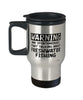 Funny Freshwater Fishing Travel Mug Warning May Spontaneously Start Talking About Freshwater Fishing 14oz Stainless Steel