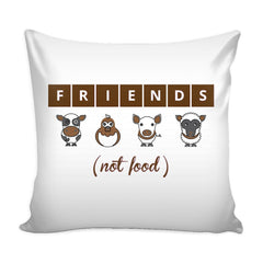 Funny Friends Vegan Graphic Pillow Cover