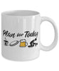Funny Frisbee Mug Adult Humor Plan For Today Frisbee Coffee Mug 11oz 15oz White