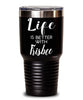 Funny Frisbee Tumbler Life Is Better With Frisbee 30oz Stainless Steel Black