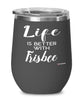 Funny Frisbee Wine Glass Life Is Better With Frisbee 12oz Stainless Steel Black