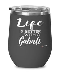 Funny Gabali Rabbit Wine Glass Life Is Better With A Gabali 12oz Stainless Steel Black