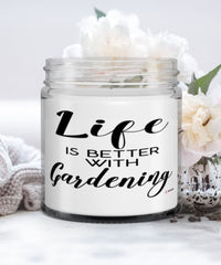 Funny Gardener Candle Life Is Better With Gardening 9oz Vanilla Scented Candles Soy Wax