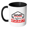 Funny Gardening Mug Hoes Before Tomatoes White 11oz Accent Coffee Mugs
