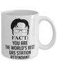 Funny Gas Station Attendant Mug Fact You Are The Worlds B3st Gas Station Attendant Coffee Cup White