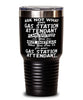 Funny Gas Station Attendant Tumbler Ask Not What Your Gas Station Attendant Can Do For You 30oz Stainless Steel Black