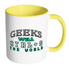 Funny Geek Mug Geeks Will Ctrl S The World White 11oz Accent Coffee Mugs