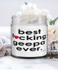 Funny Geepa Candle B3st F-cking Geepa Ever 9oz Vanilla Scented Candles Soy Wax