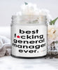 Funny General Manager Candle B3st F-cking General Manager Ever 9oz Vanilla Scented Candles Soy Wax