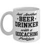 Funny Geocaching Mug Just Another Beer Drinker With A Geocaching Problem Coffee Cup 11oz White