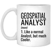 Funny Geospatial Analyst Mug Gift Like A Normal Analyst But Much Cooler Coffee Cup 11oz White XP8434