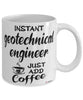 Funny Geotechnical Engineer Mug Instant Geotechnical Engineer Just Add Coffee Cup White