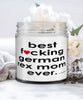 Funny German Rex Cat Candle B3st F-cking German Rex Mom Ever 9oz Vanilla Scented Candles Soy Wax