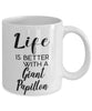 Funny Giant Papillon Rabbit Mug Life Is Better With A Giant Papillon Coffee Cup 11oz 15oz White