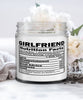 Funny Girlfriend Candle Nutrition Facts 9oz Vanilla Scented Candles Soy Wax
