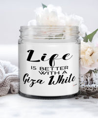 Funny Giza White Rabbit Candle Life Is Better With A Giza White 9oz Vanilla Scented Candles Soy Wax