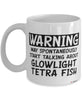 Funny Glowlight Tetra Mug Warning May Spontaneously Start Talking About Glowlight Tetra Fish Coffee Cup White