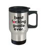 Funny Goal Keeper Travel Mug B3st F-cking Goalie Ever 14oz Stainless Steel