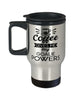 Funny Goalie Travel Mug Coffee Gives Me My Goalie Powers 14oz Stainless Steel