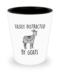 Funny Goat Shot Glass Easily Distracted By Goats