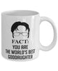 Funny Goddaughter Mug Fact You Are The Worlds B3st Goddaughter Coffee Cup White