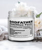 Funny Godfather Candle Nutrition Facts 9oz Vanilla Scented Candles Soy Wax