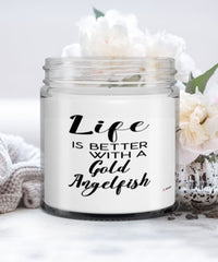 Funny Gold Angelfish Candle Life Is Better With A Gold Angelfish 9oz Vanilla Scented Candles Soy Wax