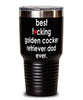 Funny Golden Cocker Retriever Dog Tumbler B3st F-cking Golden Cocker Retriever Dad Ever 30oz Stainless Steel