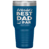 Funny Golf Tumbler For Father Worlds Best Dad By Par 30oz Stainless Steel Laser Etched