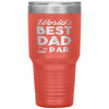 Funny Golf Tumbler For Father Worlds Best Dad By Par 30oz Stainless Steel Laser Etched