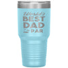 Funny Golf Tumbler For Father Worlds Best Dad By Par 30oz Stainless Steel Laser Etched