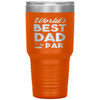 Funny Golf Tumbler For Father Worlds Best Dad By Par 30oz Stainless Steel Laser Etched