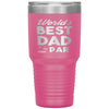 Funny Golf Tumbler For Father Worlds Best Dad By Par 30oz Stainless Steel Laser Etched