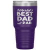 Funny Golf Tumbler For Father Worlds Best Dad By Par 30oz Stainless Steel Laser Etched