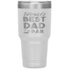 Funny Golf Tumbler For Father Worlds Best Dad By Par 30oz Stainless Steel Laser Etched