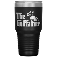 Funny Golf Tumbler The Golffather for Grandpa Father Dad Laser Etched 30oz Stainless Steel Tumbler