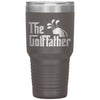 Funny Golf Tumbler The Golffather for Grandpa Father Dad Laser Etched 30oz Stainless Steel Tumbler