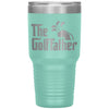 Funny Golf Tumbler The Golffather for Grandpa Father Dad Laser Etched 30oz Stainless Steel Tumbler