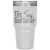 Funny Golf Tumbler The Golffather for Grandpa Father Dad Laser Etched 30oz Stainless Steel Tumbler