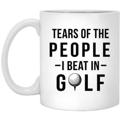 Funny Golfing Mug Tears Of The People I Beat In Golf Coffee Cup 11oz White XP8434
