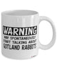 Funny Gotland Rabbit Mug Warning May Spontaneously Start Talking About Gotland Rabbits Coffee Cup White