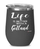 Funny Gotland Rabbit Wine Glass Life Is Better With A Gotland 12oz Stainless Steel Black