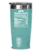 Funny GPA Nutrition Facts Tumbler 20oz 30oz Stainless Steel