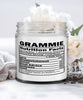 Funny Grammie Candle Nutrition Facts 9oz Vanilla Scented Candles Soy Wax