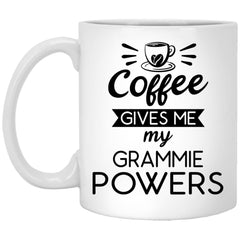 Funny Grammie Mug Coffee Gives Me My Grammie Powers Coffee Cup 11oz White XP8434