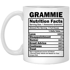 Funny Grammie Mug Nutrition Facts Coffee Cup 11oz White XP8434