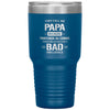 Funny Grandfather Tumbler They Call Me Papa Because Partner In Crime Sound Bad Influence Laser Etched 30oz Stainless Steel Tumbler