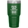 Funny Grandfather Tumbler They Call Me Papa Because Partner In Crime Sound Bad Influence Laser Etched 30oz Stainless Steel Tumbler