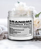 Funny Grandma Candle Nutrition Facts 9oz Vanilla Scented Candles Soy Wax